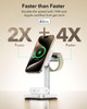 ESR for 3 in 1 Wireless Charging Station Certified Apple Watch Charger 15W MagSafe Charger Stand for iPhone Wireless Cha