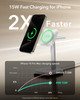 ESR for 3 in 1 Wireless Charging Station Certified Apple Watch Charger 15W MagSafe Charger Stand for iPhone Wireless Cha