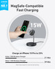Anker MagSafe Compatible MagGo Charger Stand iPhone 17 Wireless Charger 2in1 Charging Station Qi2 Certified 15W Fast Cha