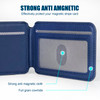 Rumwot for MagSafe Phone Wallet Genuine Leather Magnetic Card Holder for iPhone Magsafe Phone Wallet with Adjustable Bra