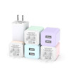 6Pack USB Wall Charger iGENJUN 24A Dual USB Port Cube Power Plug Adapter Fast Phone Charger Block Charging Box Brick for