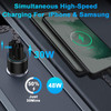 48W USB C Car Charger All Metal 12V USB Outlet PD QC 30 Fast Charge iPhone Car Charger Adapter Type C Flush Fit Car Plug