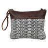 Myra Bag Mix n Match Geometric Purse for Women Canvas Crossbody Bag with Buffalo Leather Detailing Small Boho Handbags f