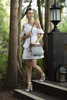 Myra Bag Mix n Match Geometric Purse for Women Canvas Crossbody Bag with Buffalo Leather Detailing Small Boho Handbags f