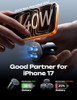 LISEN 90W USB C Car Charger for iPhone 17 Car Charger 45W Fast Charging 2Port PD 45W QC 30 Cigarette Lighter USB Charger