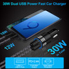 30W USB C Car Charger PD 30 24A Dual Port Fast Charging Car Adapter 12V USB Outlet Cigarette Lighter Plug for iPhone 17