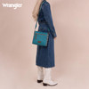 Wrangler Crossbody Bag for Women Western Aztec Crossbody Purse Meidum Shoulder Handbag Mom Purse with Wide Strap for Eve