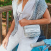 Baggallini Womens Modern Everywhere Mini Silver Metallic Quilt One Size US