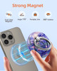 LISEVO Phone Ring Holder Compatible with MagSafe Magnetic Phone Grip for Women Cute Removable Finger Ring Grip Stand Adj
