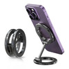 Magnetic Phone Stand Compatible with MagSafe Phone Stand Holder for Desk MultiFunctional Foldable Doublesided Magnetic C