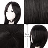 MapofBeauty 40 Inch 100 cm Black Long Straight Cosplay Costume Wig Fashion Party Wig online at globaldelivered