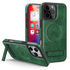 Lunivop for iPhone 16 Pro Max Case 2024 Compatible with Magsafe Wireless Charging PU Leather Stand Magnetic Kickstand Ru