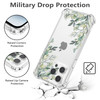 RALEAVO Case for iPhone 16 Pro 63inchCute Clear Floral Leaves Cover for Girls WomenSlim Soft TPU Bumper Protective for i
