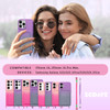 ZCDAYE for iPhone 16 Pro Max Case with Strap Cute Gradient Color iPhone 16 Pro Max Case with Card Holder Portable Hand W