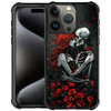 ZHEGAILIAN Compatible with iPhone 16 Pro Max Case Skeleton and Red Rose Woman Love for Men Boy with Drop Protection and