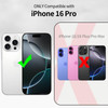 DIGTIALL Giraffe Case for iPhone 16 Pro 63 Tempered Glass Back Cover Soft TPU Bumper Fashion Men Women Phone Case Shockp