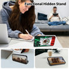 GFRGTFHYT for iPhone 16 Pro Case 63 with Camera Cover Stand Screen Protector Builtin Magnets Kickstand Dual Layer Hybrid