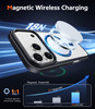 FNTCASE for iPhone 17 ProMax Case Clear Magnetic Phone Cases with Screen Protector Compatible with Magsafe Slim Anti Yel