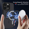 GUAGUA for iPhone 16 Pro Case with Carbon Fiber Texture Design Compatible with Magsafe Matte Back AntiScratch Slim Shock