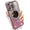 AuroiCCY for iPhone 16 Pro Max Magnetic Case Compatible with Magsafe Shockproof Glitter Makeup Mirror Diamond Camera Pro