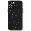 Idocolors Cute Christmas Tree Case for iPhone 16 Plus Black Xmas Soft Liquid Silicone Phone Case Slim Shockproof Protect