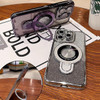 AuroiCCY Magnetic Ring Stand Glitter Case for iPhone 16 Pro Max Compatible with Magsafe Women Girly Luxury Bling Diamond