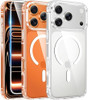 FNTCASE for iPhone 17 ProMax Case Clear Magnetic Phone Cases Compatible with Magsafe Slim Anti Yellowing Military Grade