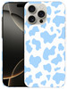 GlamCase for iPhone 16 Pro Max iPhone 16 Pro Max Case Cow Skin Blue Pattern Printed Slim Sleek Cute Plastic Hard Protect