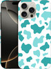 GlamCase for iPhone 16 Pro Max iPhone 16 Pro Max Case Cow Skin Baby Teal Print Printed Slim Sleek Cute Plastic Hard Desi
