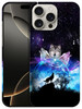 GlamCase for iPhone 16 Pro Max iPhone 16 Pro Max Case Space Galaxy Wolf Face Printed Slim Sleek Cute Plastic Hard Protec