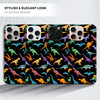 GlamCase for iPhone 16 Pro Max iPhone 16 Pro Max Case Dinosaur Multicolor Pattern Printed Slim Sleek Cute Plastic Hard D