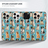 GlamCase for iPhone 16 Pro Max iPhone 16 Pro Max Case Dog Pattern with Sunglasses Teal Printed Slim Sleek Cute Plastic H