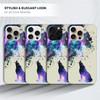 GlamCase for iPhone 16 Pro Max iPhone 16 Pro Max Case Galaxy Wolf Pattern Printed Slim Sleek Cute Plastic Hard Protectiv
