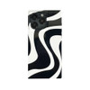 Reezaddin Rectangle Phone Case for iPhone 16 Pro Max Black White Swirl Striped Aesthetic Retro Cute Zebra Wave Pattern S