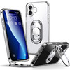 Shields Up for iPhone 16 Case with Stand Phone Case Clear with Double Ring Holder Adjustable Foldable Shockproof Protect