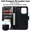 EYZUTAK Case for iPhone 16 Pro Premium PU Leather Magnetic Closure Flip Wallet Phone Case with Card Holder Cash Slot Sta
