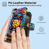 GFRGTFHYT for iPhone 16 Pro Wallet Case 63 with Credit Card Holder Wrist Strap PU Leather Magnetic Flip Kickstand Card S