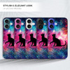 GlamCase for iPhone 16 Plus iPhone 16 Plus Case Cat Galaxy Stars Design Printed Slim Sleek Cute Plastic Hard Protective
