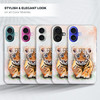 for iPhone 16 Plus iPhone 16 Plus Case Cute Baby Tiger Printed Slim Sleek Hard Plastic Protective Back Cover for iPhone