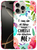 GlamCase for iPhone 16 Pro iPhone 16 Pro Case I Can Do All Things Through Christ Printed Slim Sleek Cute Plastic Hard Pr