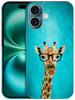 for iPhone 16 Plus iPhone 16 Plus Case Cute Hipster Giraffe Printed Slim Sleek Hard Plastic Protective Back Cover for iP