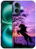 GlamCase for iPhone 16 Plus iPhone 16 Plus Case Horse Printed Cute Slim Sleek Plastic Hard Snap on Protective Designer B