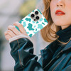 GlamCase for iPhone 16 Pro iPhone 16 Pro Case Cow Skin Baby Teal Print Design Printed Slim Sleek Cute Plastic Hard Prote