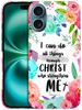 GlamCase for iPhone 16 iPhone 16 Case I Can Do All Things Through Christ Design Printed Slim Sleek Cute Plastic Hard Pro