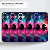 GlamCase for iPhone 16 iPhone 16 Case Horses Galaxy Design Printed Slim Sleek Cute Plastic Hard Snap on Protective Desig