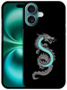 GlamCase for iPhone 16 Plus iPhone 16 Plus Case Dragon Design Printed Slim Sleek Cute Plastic Hard Snap on Protective De