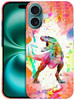 for iPhone 16 Plus iPhone 16 Plus Case Cute Watercolor Dinosaur Printed Slim Sleek Hard Plastic Protective Back Cover fo