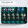 GlamCase for iPhone 16 Plus iPhone 16 Plus Case Moon Wolf Face Design Printed Slim Fit Cute Plastic Hard Protective Desi