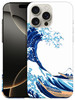 GlamCase for iPhone 16 Pro iPhone 16 Pro Case Great Wave Design Printed Slim Sleek Cute Plastic Hard Snap on Protective