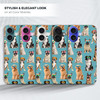 GlamCase for iPhone 16 iiPhone 16 Case Dog Pattern with Sunglasses Teal Design Printed Slim Sleek Cute Plastic Hard Prot